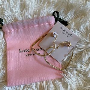 BRAND NEW Kate Spade Heart Hoops